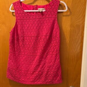 Banana Republic Pink Eyelet Tank Top